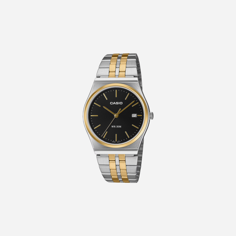 Casio MTP-B145SG-1AV Black Gold Dial Stainless Steel Watch