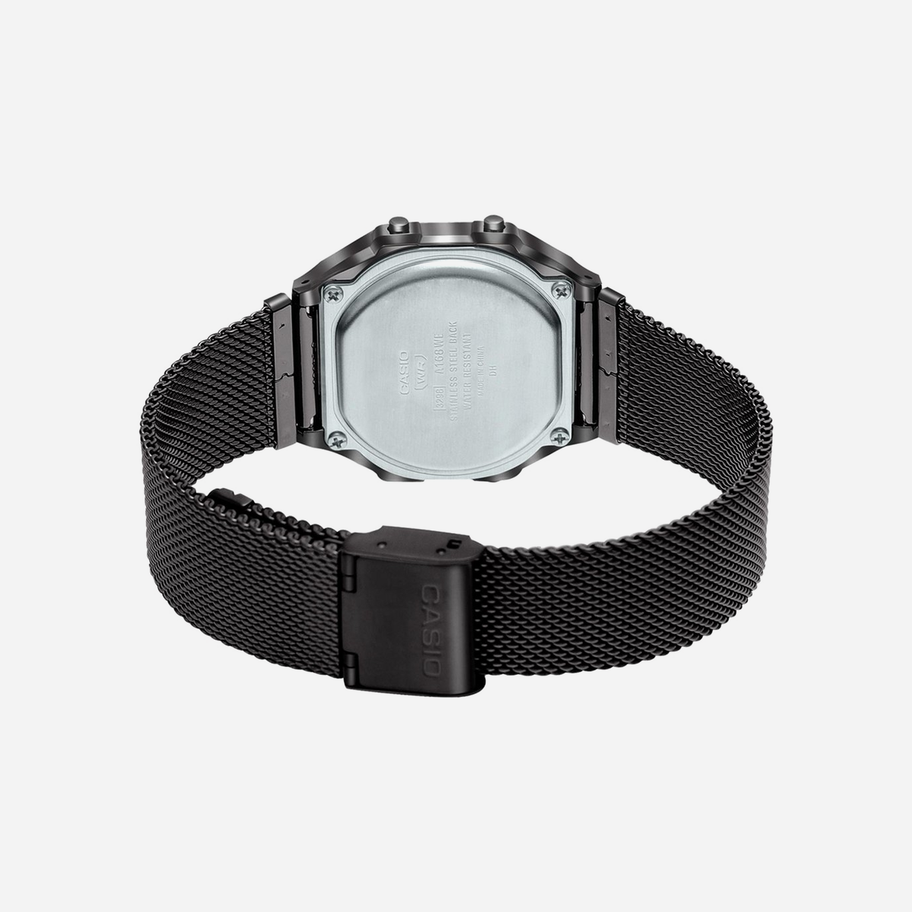 Casio Vintage A168WEMB-1BDF Quartz Black Dial Digital Stainless Steel Watch