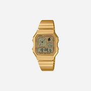 Casio Vintage A130WEG-9ADF Quartz Gold Dial Retro Classic with Modern Functions Stainless Steel Watch