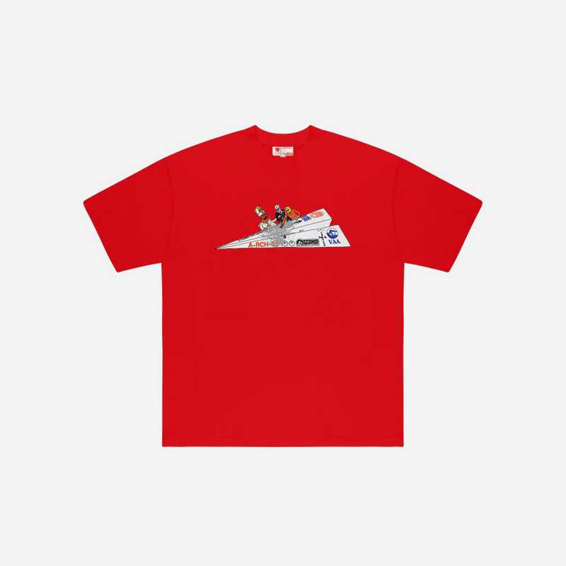 CJ x ARCH Paper Plane T-Shirt Red