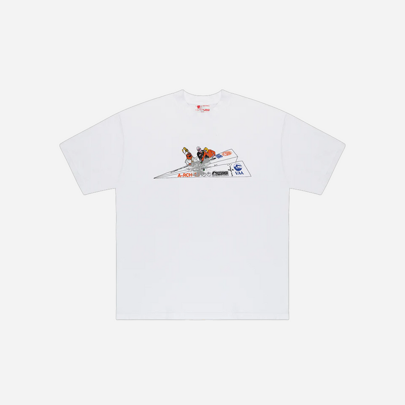 CJ x ARCH Paper Plane T-Shirt White