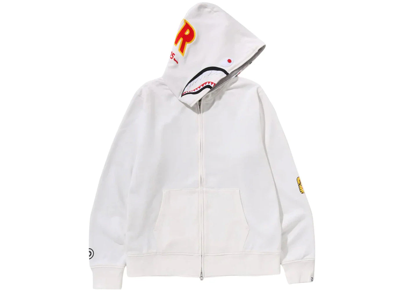 Bape 2Nd Shark Full Zip Hoodie White