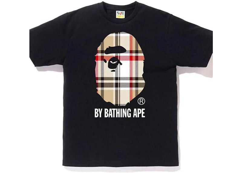 Bape A Bathing Ape Check By Bathing T-Shirt Black/Beige