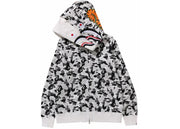 Bape Abc Camo Double Shark Full Zip Hoodie (Fw23) Grey
