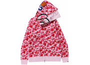 Bape Abc Camo Double Shark Full Zip Hoodie (Fw23) Pink