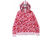 Bape Abc Camo Double Shark Full Zip Hoodie (Fw23) Pink
