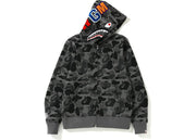 Bape Abc Camo Shark Full Zip Hoodie Black