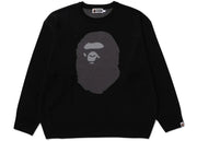 Bape Ape Head Jacquard Knit Sweater Black