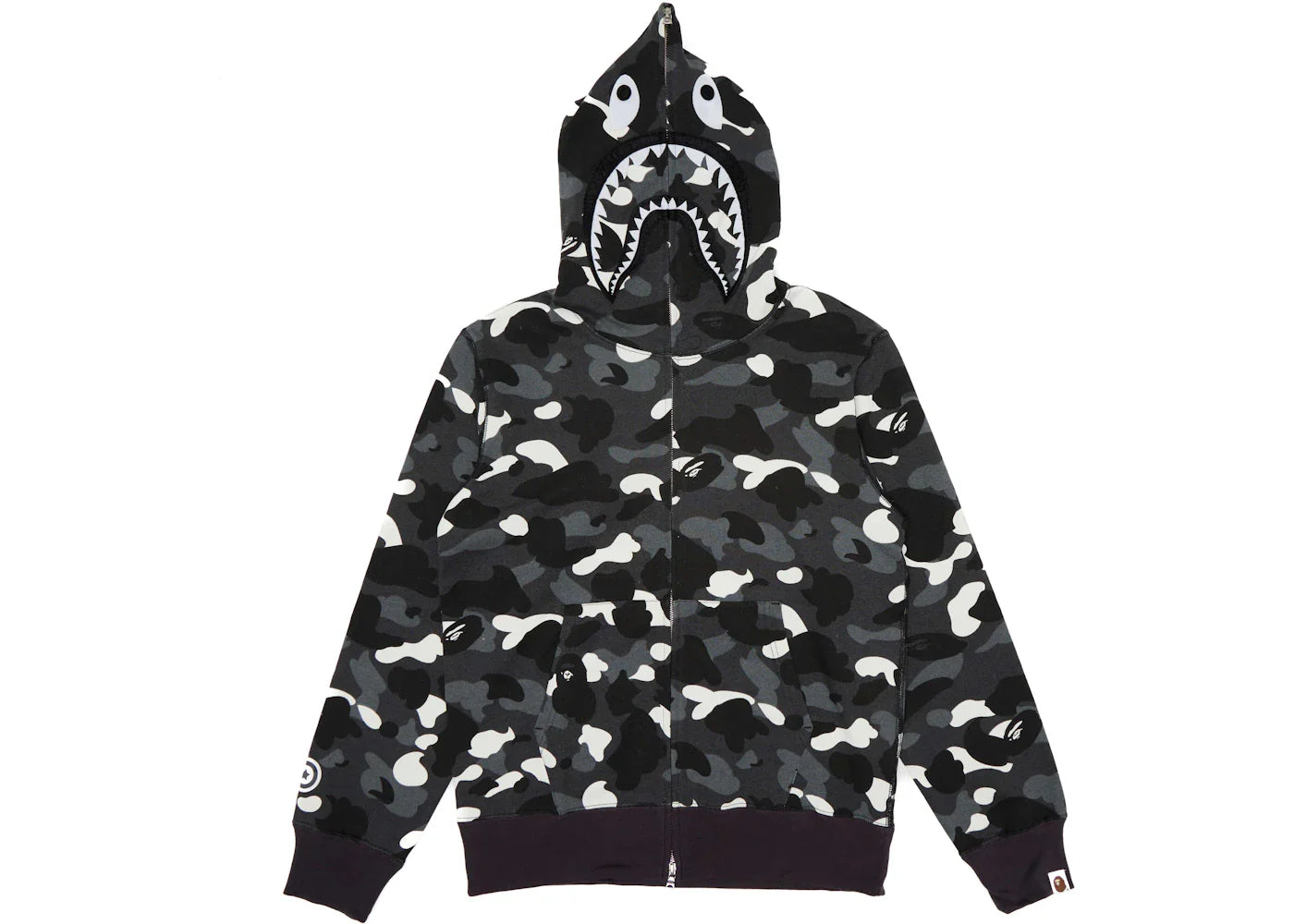 Bape City Camo Shark Full Zip Hoodie (Ss23) Black