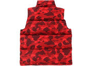 Bape Color Camo Down Vest Red