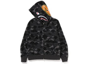 Bape Color Camo Shark Full Zip Hoodie Black