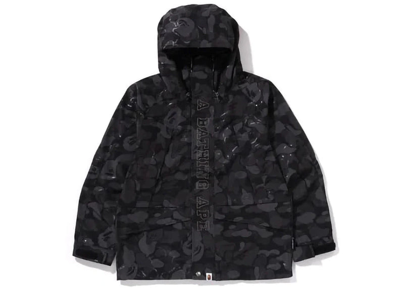 Bape Laminated Camo Snowboard Jacket Black