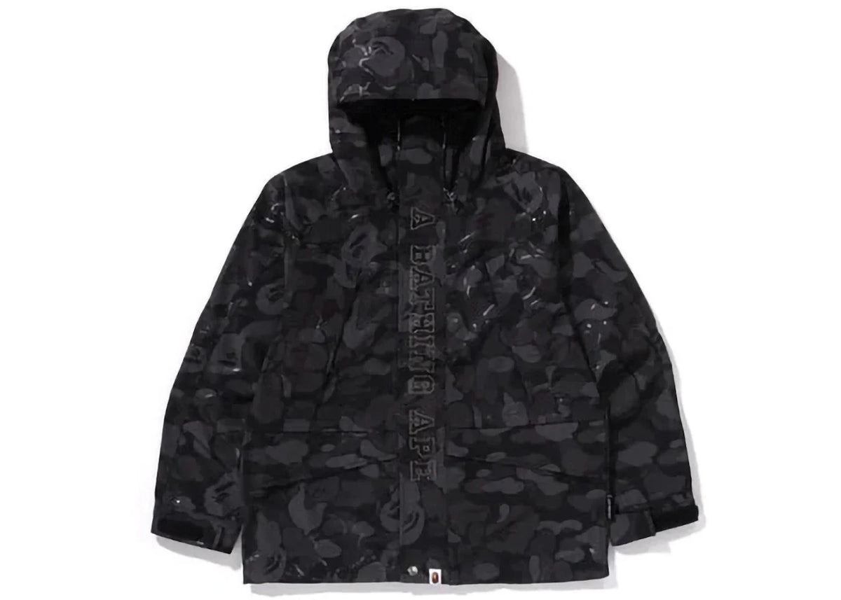 Bape Laminated Camo Snowboard Jacket Black