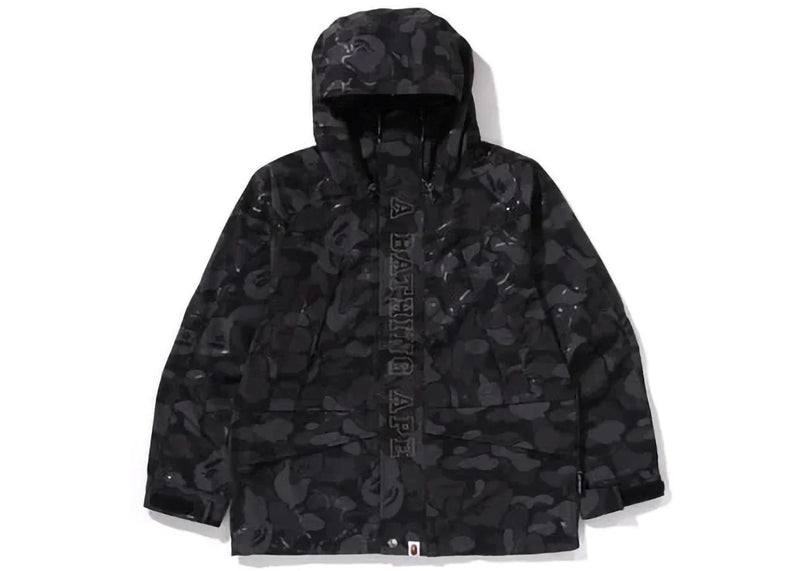 Bape Laminated Camo Snowboard Jacket Black