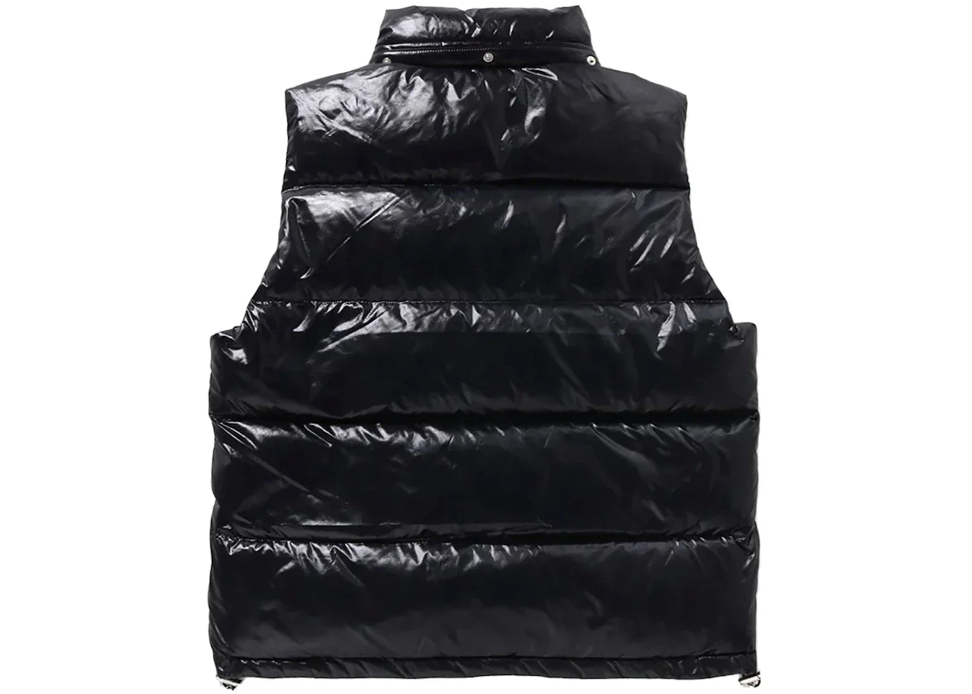 Bape Line Camo Debossed Nylon Down Vest Black