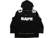 Bape Multi Logo Layered Sleeves Relaxed Fit Football Jersey Black