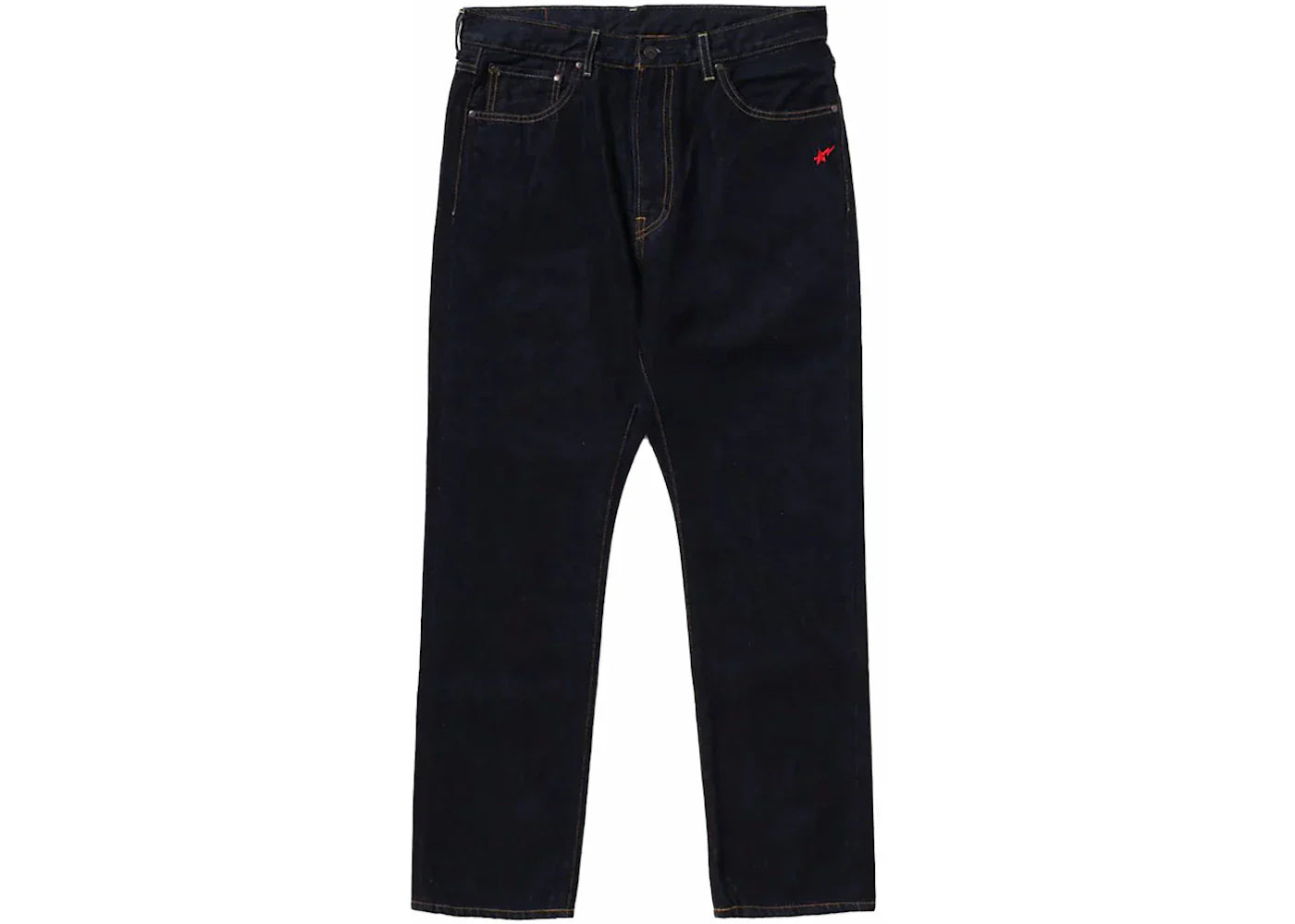 Bape Sta Ape Head Regular Fit Denim Pants Indigo