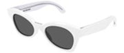 Balenciaga Cat Eye-Frame Acetate Sunglasses White/White/Grey (BB0230S-30013405-005)
