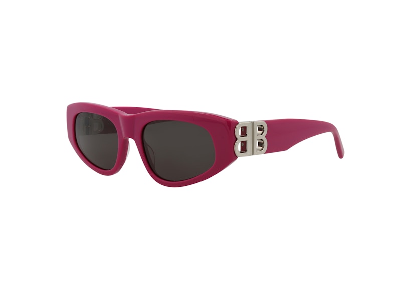 Balenciaga Cat Eye Sunglasses Fuchsia/Silver/Grey (BB0095S-30008868-017)