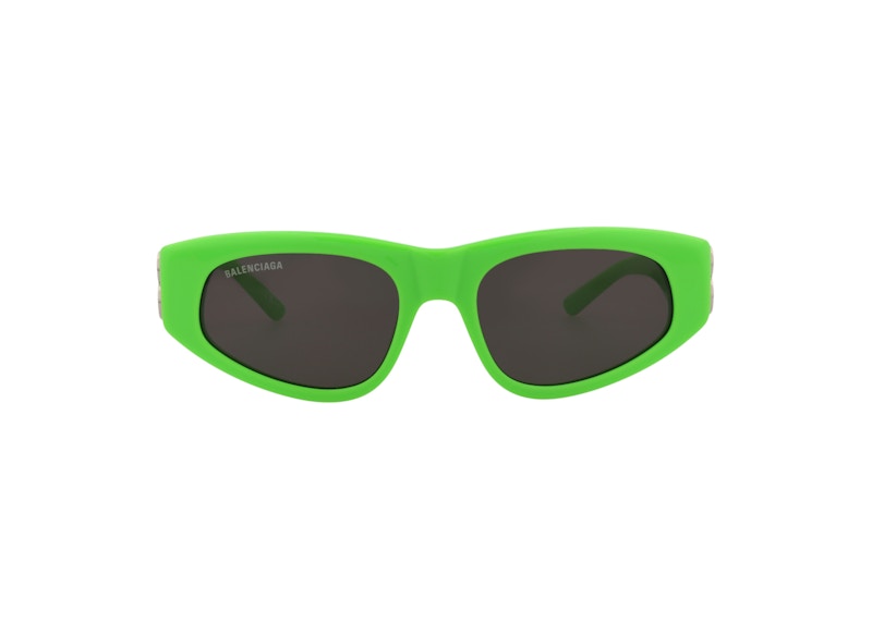 Balenciaga Cat Eye Sunglasses Green/Silver/Grey (BB0095S-30008868-009)