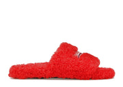 Balenciaga Furry Slide Red White (Women's)