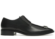 Balenciaga Rim Derby Shoes Black Leather