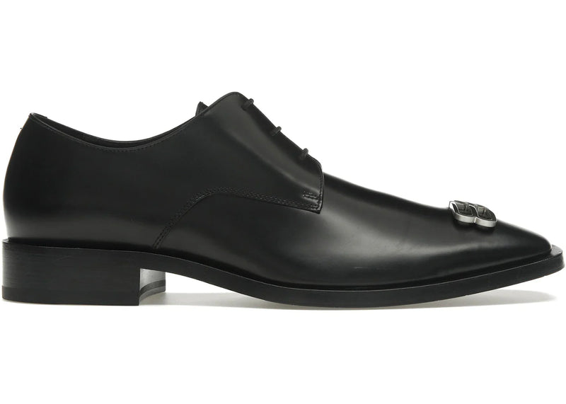 Balenciaga Rim Derby Shoes Black Leather