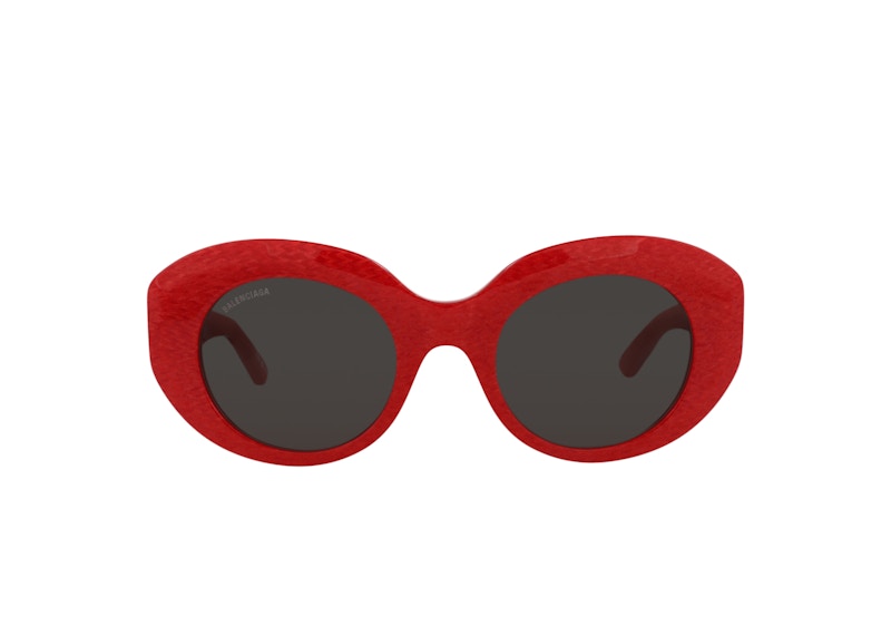 Balenciaga Round Oval Sunglasses Red/Grey (BB0235S-30013502-003)