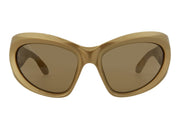 Balenciaga Shield Sunglasses Gold/Brown (BB0228S-30013403-004)