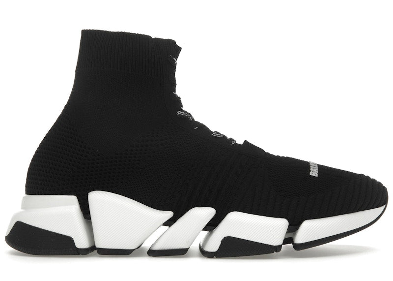 Balenciaga Speed 2.0 Lace Up Black White
