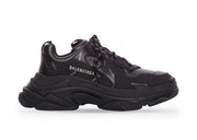 Balenciaga Triple S AllOver Logo Black Grey Leather Free