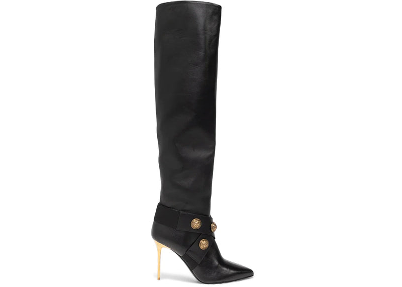 Balmain Alma Leather Boots Black (Women's)