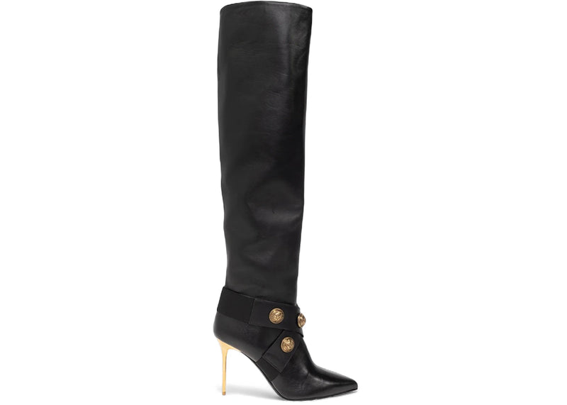 Balmain Alma Leather Boots Black (Women's)