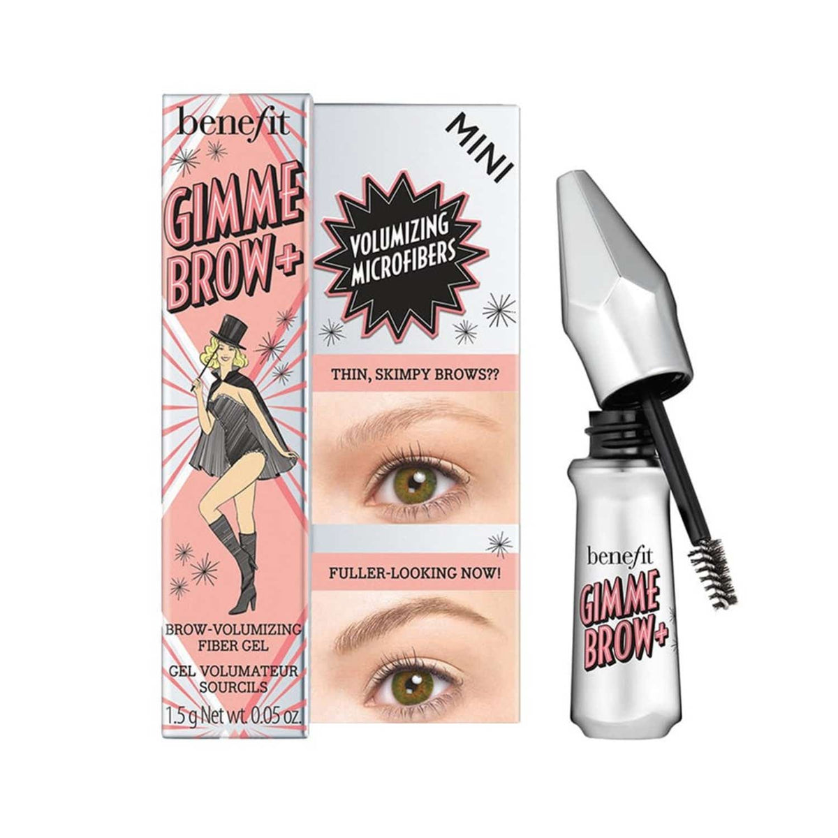 Benefit Cosmetics Gimme Brow+ Volumizing Eyebrow Gel Mini - Cool Grey (1.5 g) - Benefit Cosmetics