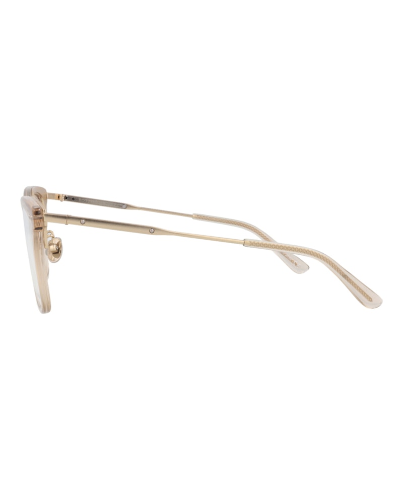 Bottega Veneta Cat Eye-Frame Acetate Optical Frames NUDE GOLD TRANSPARENT (BV0145O-30001690-004)