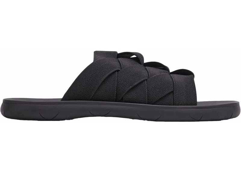 Bottega Veneta Intrecciato Elastic Slides Black