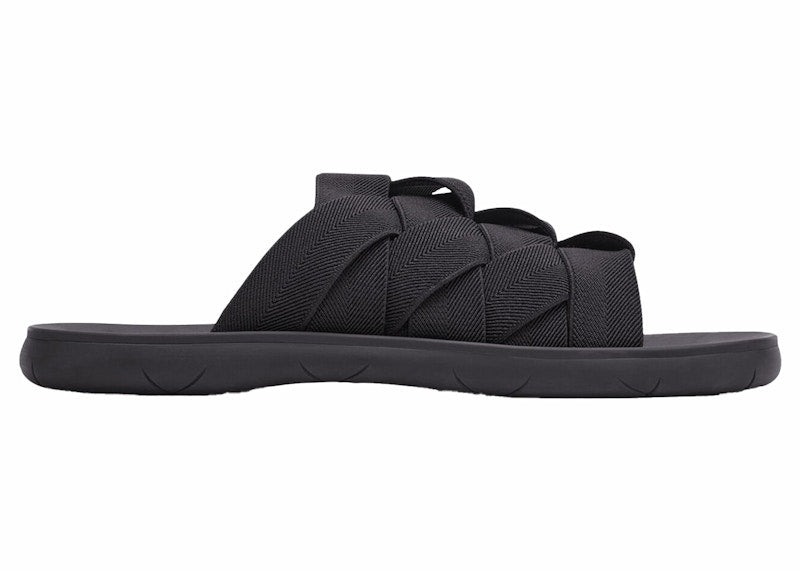 Bottega Veneta Intrecciato Elastic Slides Black