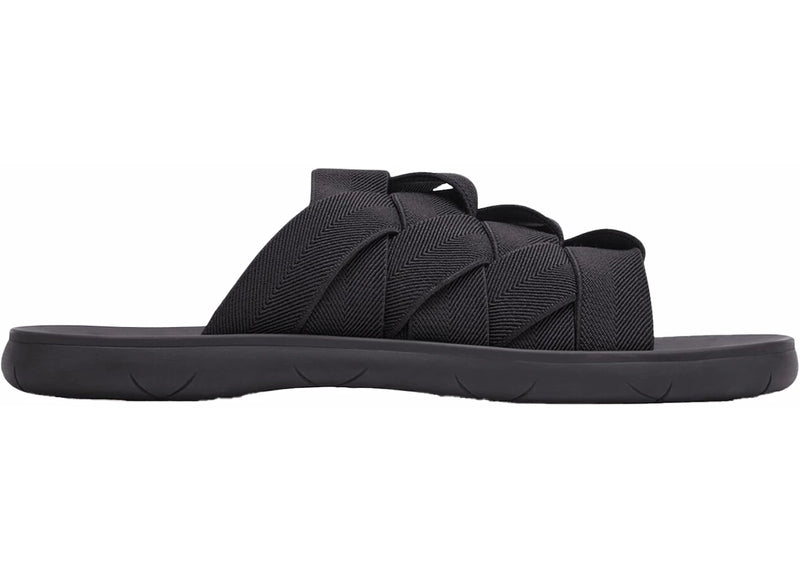 Bottega Veneta Intrecciato Elastic Slides Black