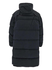 Bottega Veneta Long Fronted Popeline Puffer Jacket Black