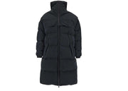 Bottega Veneta Long Fronted Popeline Puffer Jacket Black