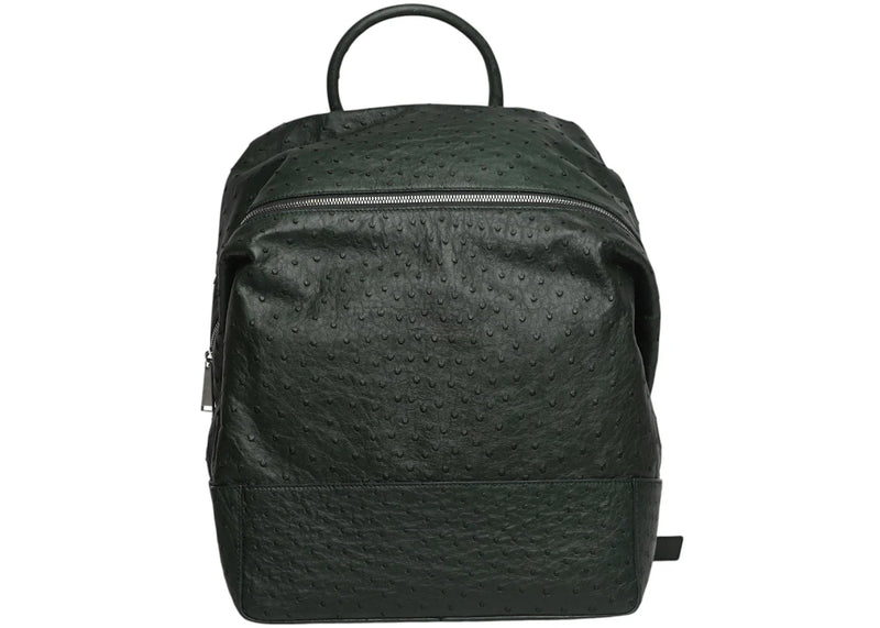 Bottega Veneta Ostrich Leather Backpack Green