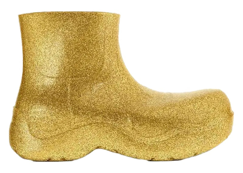 Bottega Veneta Puddle Ankle Boots Gold