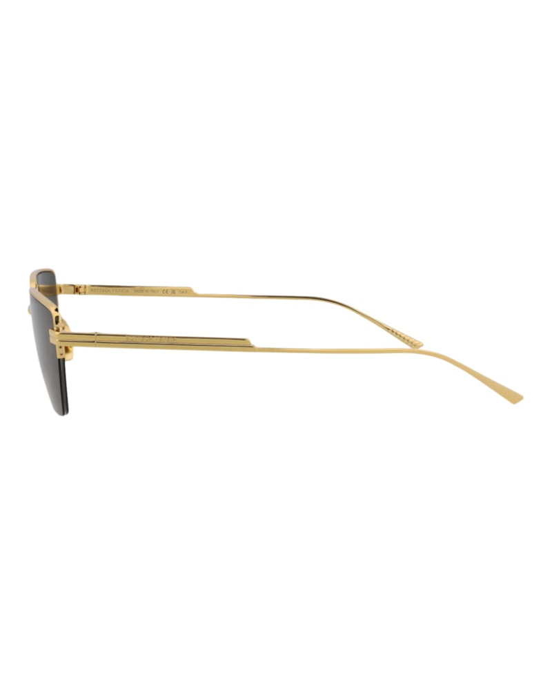 Bottega Veneta Square-Frame Metal Sunglasses Gold Gold Grey (BV1107S-30011010-004)