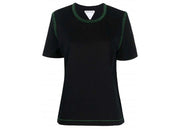 Bottega Veneta Stitch Detailed Crewneck T-Shirt Black