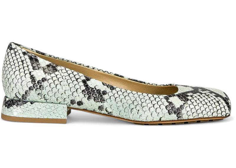 Bottega Veneta Tower Flat Ballerinas Green Black (Women's)