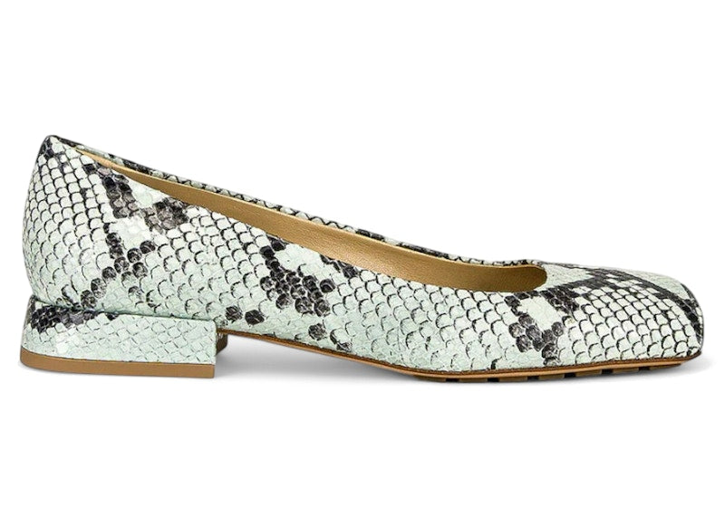 Bottega Veneta Tower Flat Ballerinas Green Black (Women's)