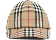 Burberry Baseball Cap Logo Applique Vintage Check Archive Beige