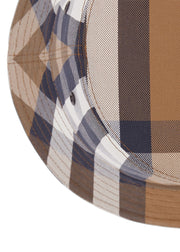 Burberry Check Cotton Canvas Bucket Hat Birch Brown