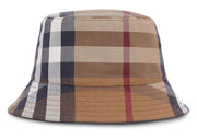 Burberry Check Cotton Canvas Bucket Hat Birch Brown