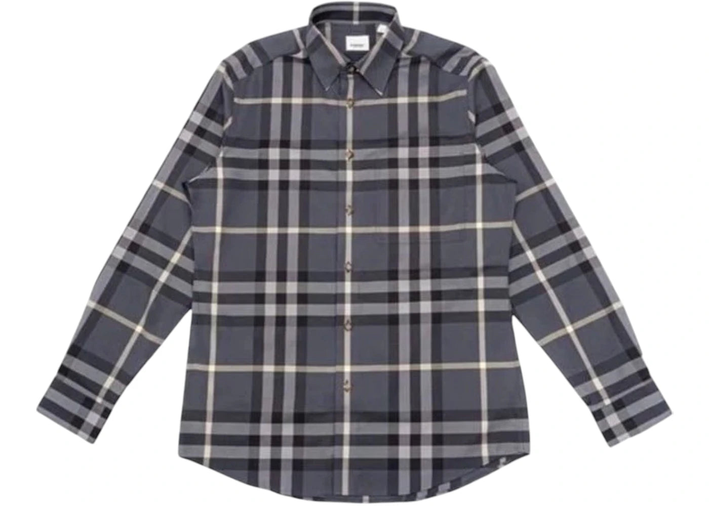 Burberry Check Cotton Shirt Grey